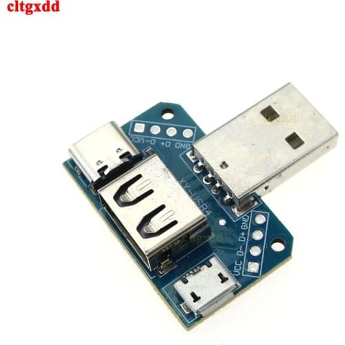 Cltgxdd USB Head Switchboard Male Connector to Type-c Micro USB Female 2.54-4P Transfer Test Board USB Adapter Plate XY-USB4