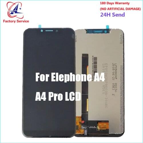 For 100% Original Elephone A4 / A4 Pro LCD Display With Touch Screen Digitizer Assembly Replacement Parts 5.85 inch