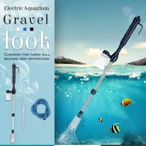 Electric Aquarium Gravel Cleaner Fish Tank Water Changer Sand Washer Vacuum Siphon Operated Gravel Cleaner Dropshipping