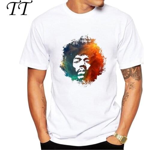Hendrix Nebula Men T-Shirt Fashion Printed Cool t shirt Men Summer Short Sleeve Casual White Tops Hipster Tees gt159