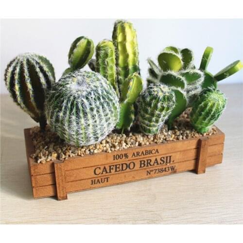 Artificial Flock Cactus Cactus Multicolor Plant Fake Flower Ball Home Table Decoration Desert Plant Landscape Wedding Decoration