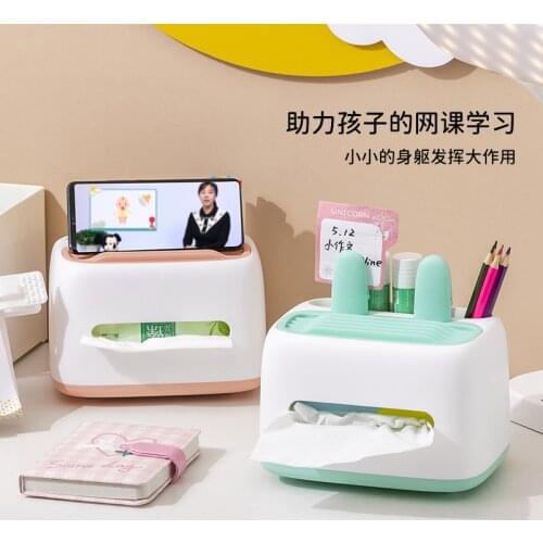 Creative Cute Tissue Box Cartoon Paper Box Multi-function Desktop Kawaii Baby Tissue Box Toy Living Room Coffee Table Storage