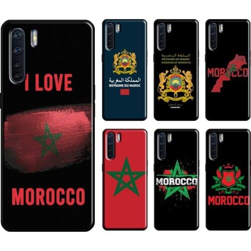 Maroc Morocco Flag Coat Of Arms For OPPO A52 A72 Find X3 Pro Reno 4 2 Z A3S A5S A15 A31 A53 A9 A5 2020 F5 F7 Phone Cover