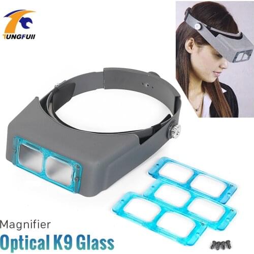 Headband Magnifier Repair Tool 1.5X2X2.5X3.5X Loupe Glass Jeweler Headband Magnifier Eye Glasses Tool Repair Reading Magnifier