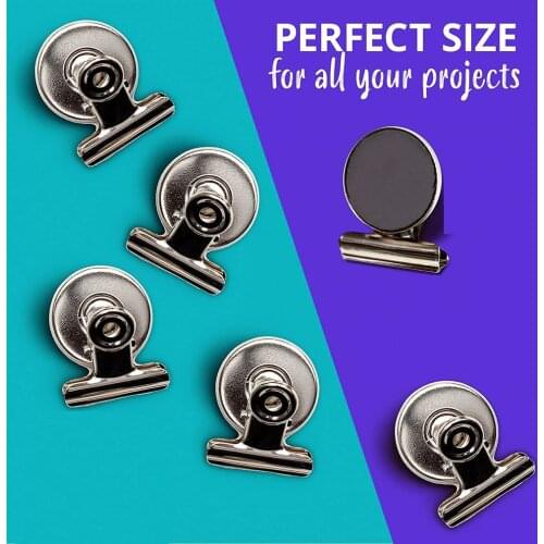 Metal Round Fridge Magnetic Stickers Clips Fridge Wall Memo Note Message Magnet Clamp Holder Whiteboard Magnet Tools