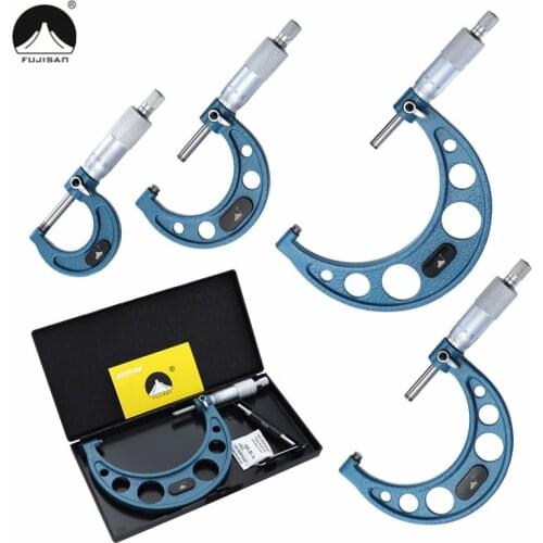 Outside Micrometer 0-25mm/50mm/75mm/100mm/0.01mm Micrometer Screw Carbide Alloy Measuring Tool Caliper Gauge