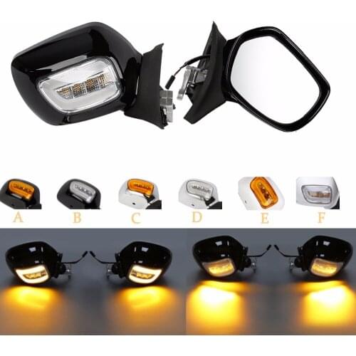 Motorcycle Rear view Mirror W/ LED Turn Signals For Honda Goldwing 1800 GL1800 2001-2017