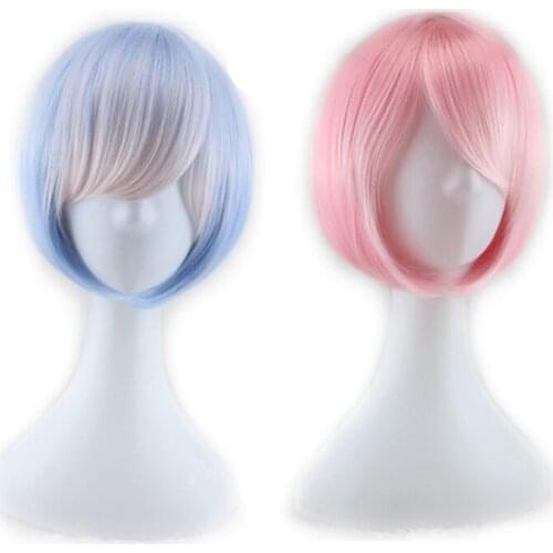 REM Cosplay Wig Or RAM Cosplay Wigs Re:Zero Starting Life In Another World Costume Play Halloween Costumes