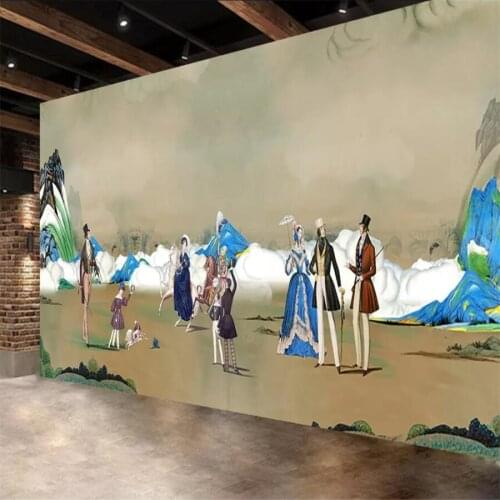 Beibehang Custom 3d Large Wallpapers Living Room Restaurant Continental Retro Nostalgic Backdrop Cafe Hotel Background 3d Mural