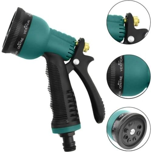 Manual Garden Hose Spray Nozzle,8 Watering Patterns Thumb Control On Off Valve, High Pressure Nozzle Sprayer for Watering Plants