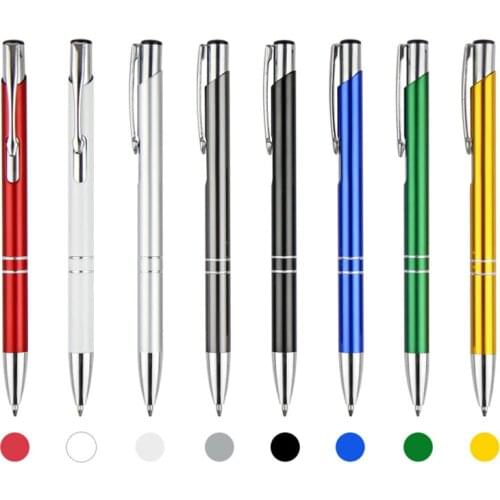 Metal Housing Ballpoint Pens Office School Stationery Retractable Ball Point Pen