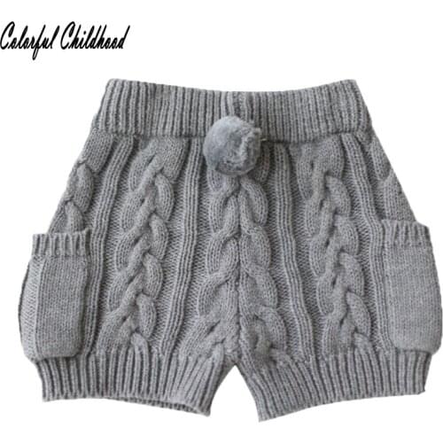 Baby girls shorts autumn knited bunny design cotton childrens shorts kids casual pants for girls clothes toddler baby clothing