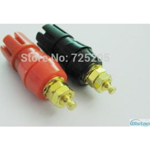 Terminal for Amplifier Chassis 2pcs Red and Black Whole Copper High Quality HIFI DIY Free Shipping