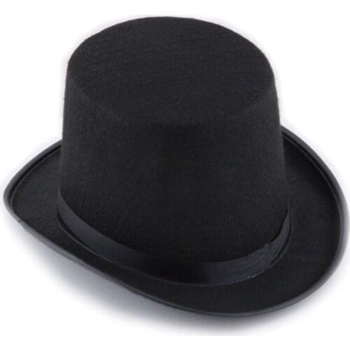 Top Hat Magic Cosplay Party Dress Up Hat Magician Costume Accessory For School Plays Halloween Parties Dress Up
