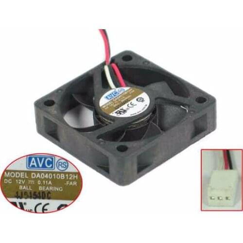 AVC DA04010B12H FAR Server Cooling Fan DC 12V 0.11A 40x40x10mm 3-Wire
