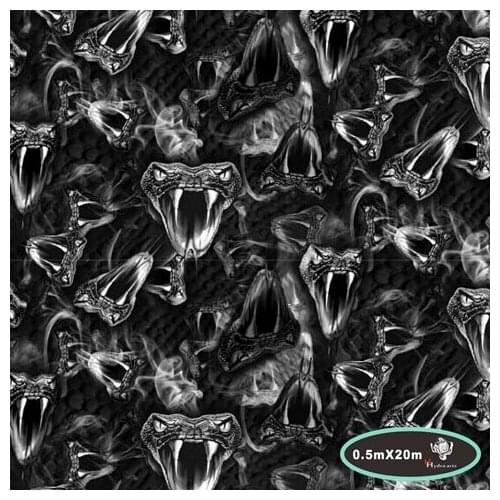 High quality hydrographics snake head printing film water transfer film,hydro graphics aqua print film 0.5m*20m HF328