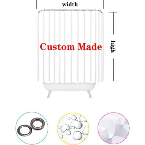 Custom Shower Curtain Waterproof Bathroom Curtains Customized DIY Funny Photo Polyester Bathroom Decor With Hooks Dropshipping