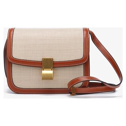 Factory Genuine Leather Women Bag Luxury Design Handbag Purse Brand Fashion Mini Pink Crossbody Tofu Bag for Women 2021 Summer