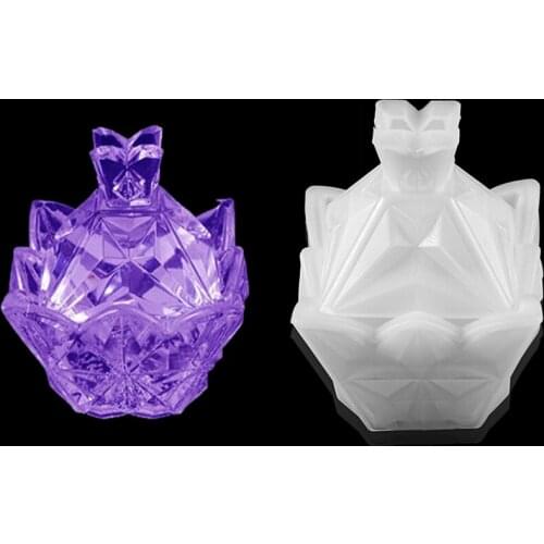 1 Set 3D Pyramid Box Silicone Molds Crystal Storage Case Epoxy Resin Mold For DIY Jewelry Making Crafts Home Decor Accessories