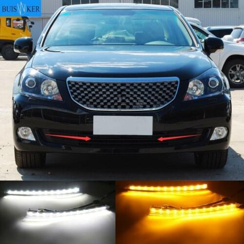 1Pair LED DRL Fog Lamps Daytime Running Light Car styling For Toyota Crown 2005-2011