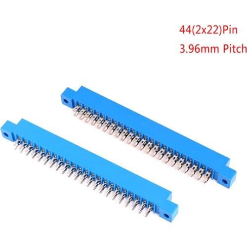 1pc PCB Card Edge Connector Dual 2 X 22 PIN 44 Pin 3.96mm Gold Slot Solder Socket