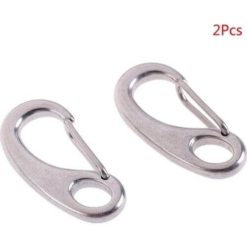2PCS 304 Boat Marine Stainless Steel Egg Shape Spring Snap Hook Quick Link