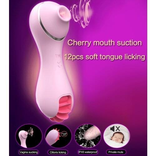 2 in 1 Sucking Licking Vibrator Clitoris Nipple Sucker Sex Toys for Adults Women Rotary Vibrating Tongue Female Masturbator