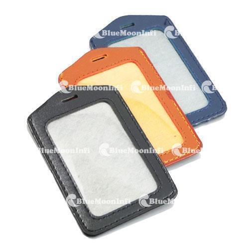 20 PCS Business ID Card Badge Holder Vertical Clear Black Brown
