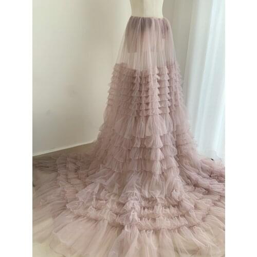 3D purple beaded ruffle Fabric 3 Yards,Changing pleated cake Photography Prop Backdrop Blanket,Wedding Decors Skirt