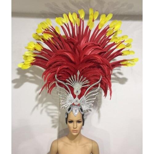 Latin dance Samba accessories Fashion exquisite headdress feathers Delicate dance shows accessories