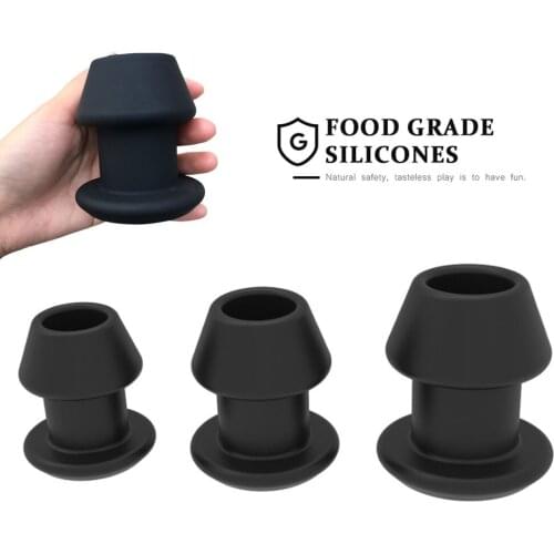 Anal Dilator Hollow Butt Plug Anal Plug Silicone Enema Speculum Sex Toy For Woman Men Gay Prostata Massager Peep Vaginal Dilator