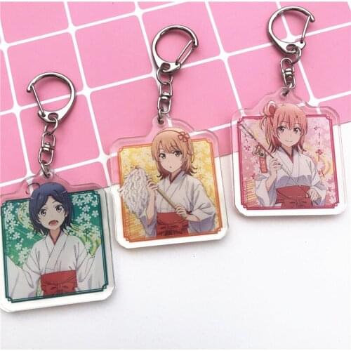 Anime Game Rent A Girlfriend Ichinose Chizuru Keychain Keyrings Acrylic Double Sided Backpack Wallet Pendant Xmas Gifts New