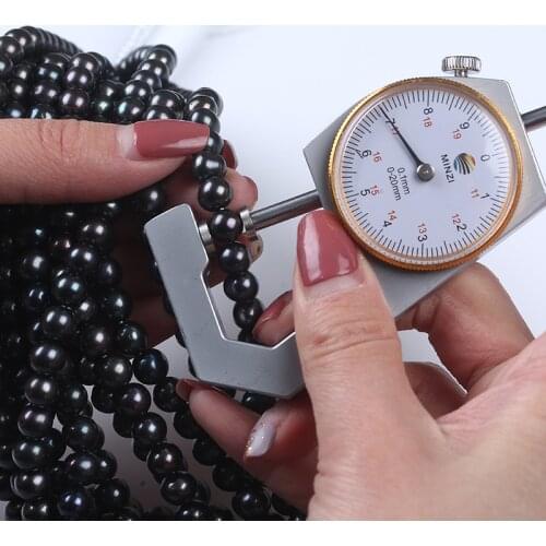 Black 7-8mm Round Loose Freshwater Pearl Beads Strand