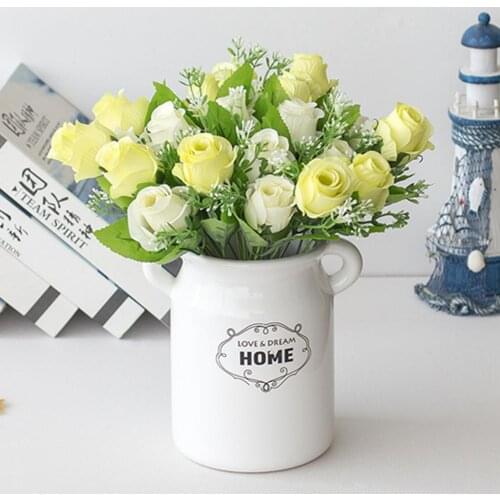 Artificial Flower Fadeless Realistic Easy to Manage 6 Heads Vivid Simulation Flower Wedding decoration living room decoration