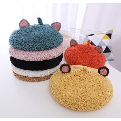 2021 New Autumn Winter Kids Girls Caps Berets Infant Hats Cute Cartoon Animals Ears Hats Cap for Toddler Boys and Girls