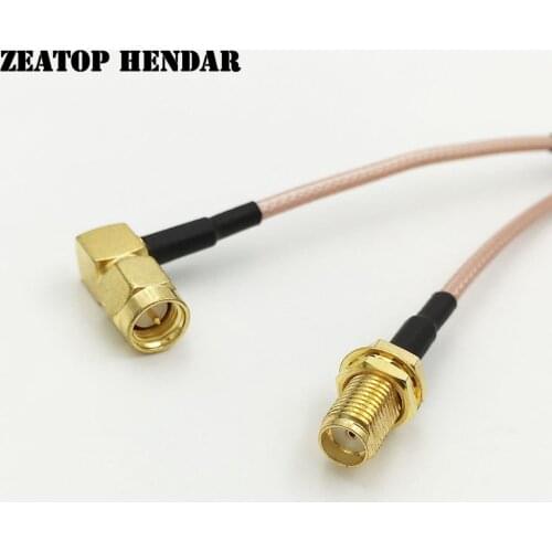 5Pcs RG316 Wire Angle SMA Male Jack to SMA Female Plug RF Coaxial Pigtal Cable Connector 5CM 10CM 15CM 20CM 30CM 50CM 1M 2M