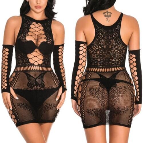 Hot Women Lingerie Shop Black Porno Sexy Sleepdress One Size Hollow Body stockings Sexy Lingerie Gift 2021 Ropa Interior Mujer