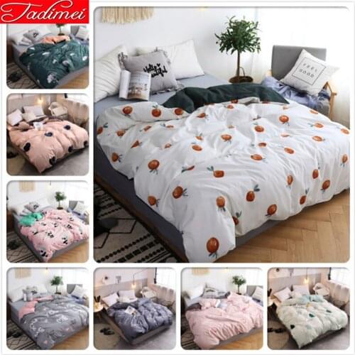 Adult Kids Soft Cotton 1 piece Duvet Cover Single Twin Full Queen King Size Bedspreads Bed Linen 150x200 180x220 200x230 220x240
