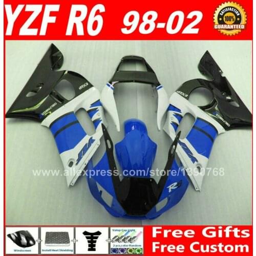 Fit for YAMAHA R6 fairings kit 1998 1999 2000 2001 2002 red white plastic parts 98 99 00 01 02 body repair fairing kits U42