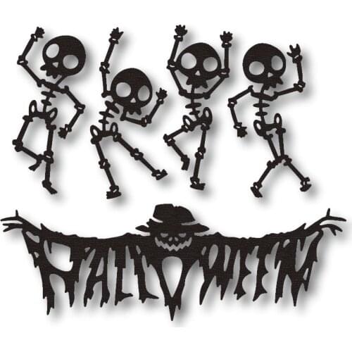 2021 New Halloween Skeleton Man Metal Cutting Die Decoration Background Scrapbook Greeting Card Crafts Blade Punching Template