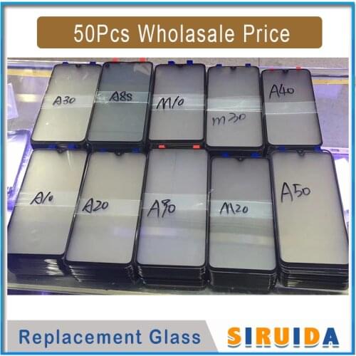 Wholesale 50pc For Samsung Galaxy M10 M20 M30 A10 A20 A30 A40 A50 A60 A70 A80 A90 LCD Front Touch Screen Outer Glass Replacement