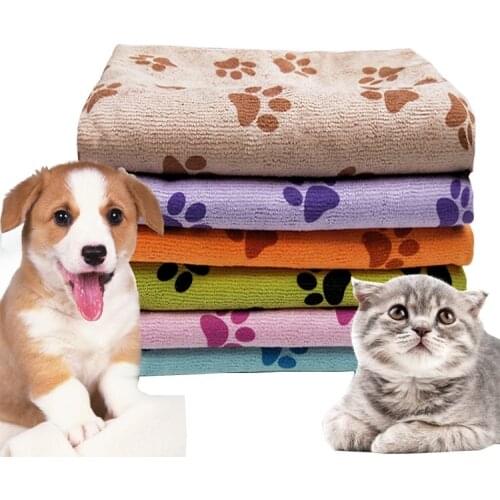 The Dog Paw Prints Pet Dog Microfibre Microfiber Towel for Dog