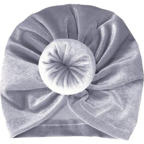 Baby Girl Hat Toddler Kid Princess Velvet Cap Turban Soft Knot Hat Winter Warm Cap Knot Bonnet Beanie
