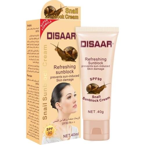 SNOW LADY Dissar 40ml Natural SPF90/SPF60 Sun Protection Organic Sunblock Moisturizing Ostrich Sunscreen Cream For All Skin Care