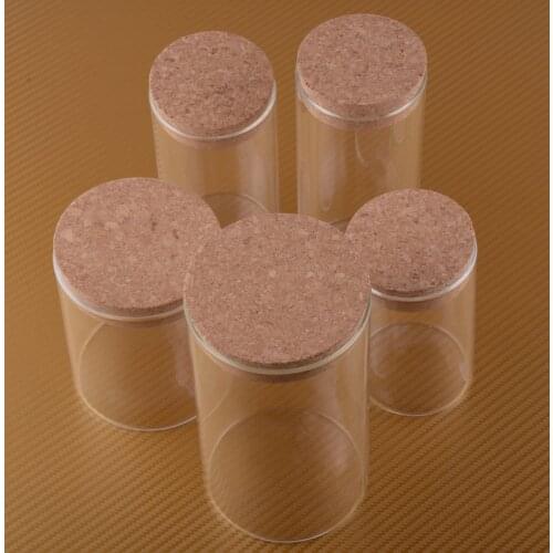 Glass Kitchen Canister Snack Sugar Tea Storage Container Jar Bottle Transparent with Cork Kitchen Accessories