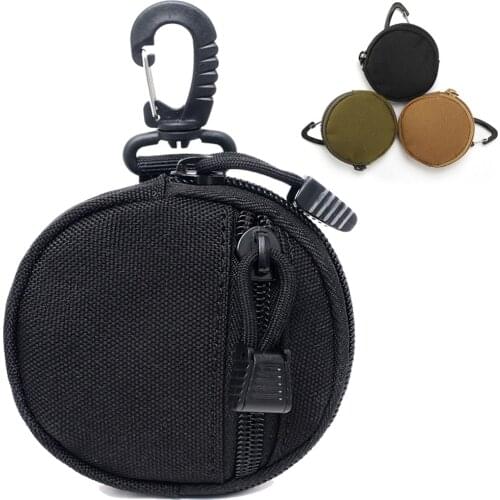 Tactical EDC Pouch Mini Key Wallet Holder Men Coin Purses Pouch Military Army Coin Pocket with Hook Waist Belt Bag for Hunting