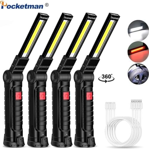 8000LM Work Light USB COB LED flashlight Magnetic 5 modes Ultra Bright torch lamp waterproof for Camping Car Repair