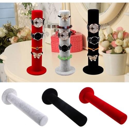 Velvet Jewelry Rack Bracelet Watch Chain Organizer Holder Vertical Display Stand