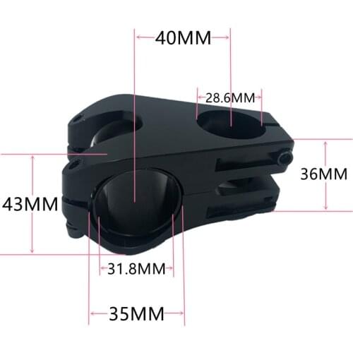 Mountain Bicycle Stem Ultralight Stem 35mm/31.8mm Dual-use Handlebar Stem 40mm black