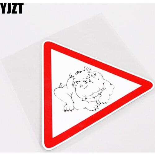 YJZT 14.5CM*12.7CM Personality Bulldog PVC Graphical Car Sticker Decal Accessories 13-0996